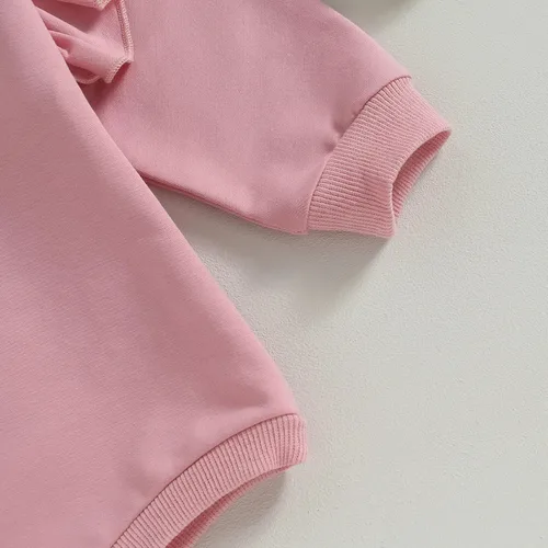 Miniatura 5 de fhutpw Sudadera de gran tamaño para bebé recién nacida, con volantes, manga larga, cuello redondo, suéter, ropa de otoño