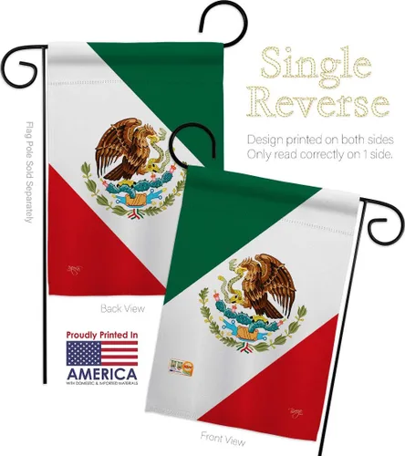 Miniatura 5 de Breeze Decor HG108019 Banderas de México de la Nacionalidad Mundial Impresiones Decoración Casa Vertical 28" X 40" Jardín 13" 18.5" Doble Cara