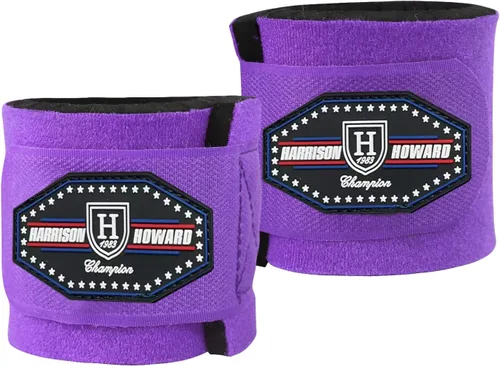 Miniatura 7 de Harrison Howard Envolturas pastern duraderas para caballos absorbentes y transpirables de protección contra impactos, se venden en pares, color negro