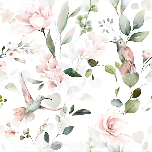 Papel tapiz autoadhesivo vintage con peonía rosa, diseño de flores, pájaros, papel tapiz extraíble, para cubrir la pared, cajón de estante de 17.7