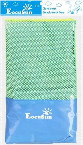 Miniatura 9 de EocuSun Bolsa de malla grande para playa, tote durable con cordón, mochila para juguetes de natación y alberca, bolsas de almacenamiento para Azul
