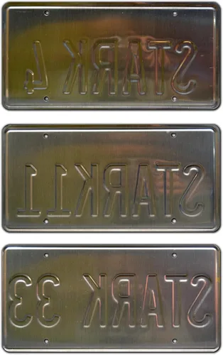 Miniatura 2 de Iron Man Tony Stark Matrículas estampadas de metal