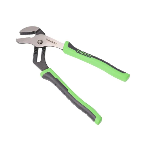 Miniatura 3 de Hilmor Alicates de lengüeta y ranura de 10 pulgadas con mango de goma, negro y verde, GJP10 1885367