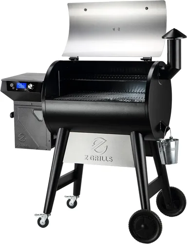 Miniatura 8 de Z GRILLS Parrilla de pellets de madera y ahumador, parrilla de barbacoa 8 en 1 para exteriores con controlador PID 3.0, área de cocción de 697 pies