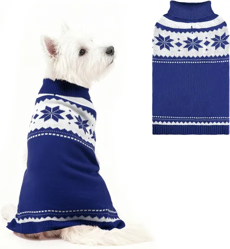 Miniatura 26 de Mihachi Suéter para perro, abrigo de invierno, ropa con rayas coloridas para clima frío, talla M