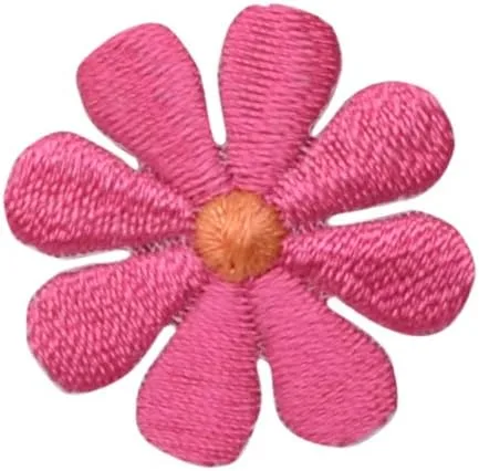 Miniatura 13 de Parche para planchar con margarita, flor, bordado, (1 pulgada azul cian, 1 unidad)