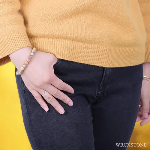 Miniatura 7 de WRCXSTONE - Pulsera elástica de cuentas de cristal curativo de 8mm.