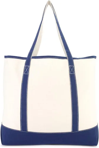 Miniatura 5 de Bolsa de mano de lujo con parte superior abierta de 22 pulgadas con bolsillo exterior Azul marino