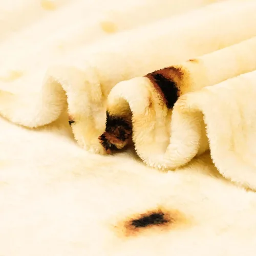Miniatura 6 de Vessia Manta de Burritos de Tortilla, Tamaño para Arrojar (Beige, 71 pulgadas), Manta Gigante Realista y Divertida de Comida para Adultos y Niños