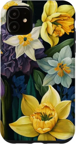 Miniatura 8 de iPhone 16 Painted Spring Bold Daffodils and Flowers, Flower Lover Case