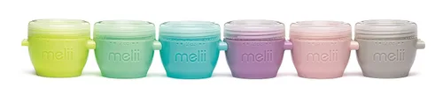 Miniatura 12 de melii Snap & Go Contenedores de almacenamiento de alimentos para bebés, paquete de 4 unidades, recipientes apilables de 4 onzas con tapas Original