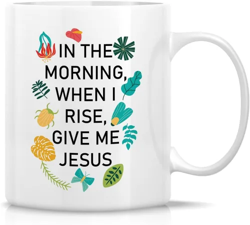 Miniatura 43 de Retreez Taza divertida – This Girl Runs on Coffee + Jesus - Tazas de café de cerámica de 11 onzas – Divertido, sarcasmo, sarcástico, motivacional