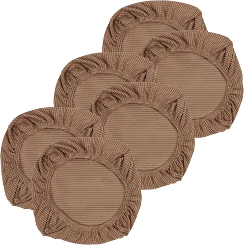 Miniatura 9 de Yikko - Fundas elásticas de jacquard con licra suave, con textura de grano de maíz, para sillas, aptas para oficina, comedor, bar, fundas