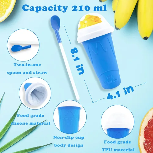 Miniatura 6 de Magic Slushy Maker - Máquina para hacer granizados para hacer granizos, batido de leche casero, vaso de enfriamiento para hacer bricolaje para todos