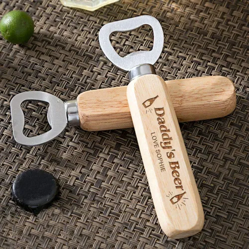 Miniatura 3 de Abrebotellas de madera personalizado para hombre, Día del Padre, Navidad, regalos de cumpleaños para papá, papá, abuelo, tío, abrebotellas grabado