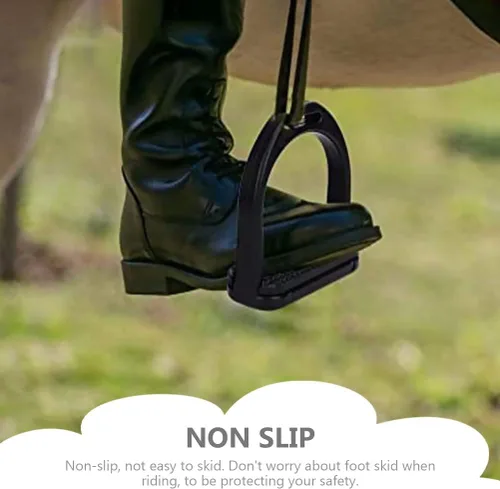 Miniatura 6 de BESPORTBLE Estribos de salto de estribo ancho occidental Sillín guardias de estribo antideslizantes para caballos, estribo de caballo de suministro
