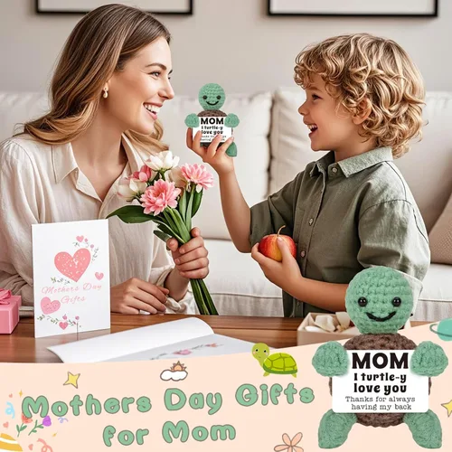Miniatura 3 de Mini divertida tortuga para el día de la madre, regalos de hija e hijo, regalos de cumpleaños para nueva madrastra mamá mamá suegra, pequeñas cosas