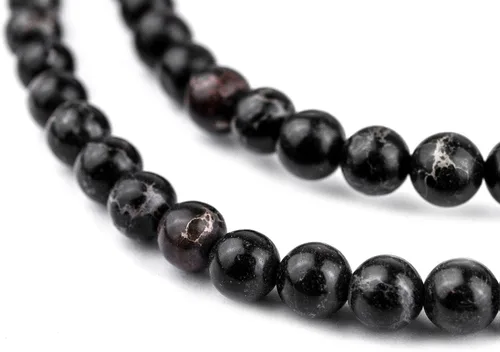 Miniatura 211 de The Bead Chest Cuentas de Jade Blanco Mate Redondas (8mm): Piedra Preciosa Orgánica Redonda Esférica de Energía con Poder de Sanación para Hacer