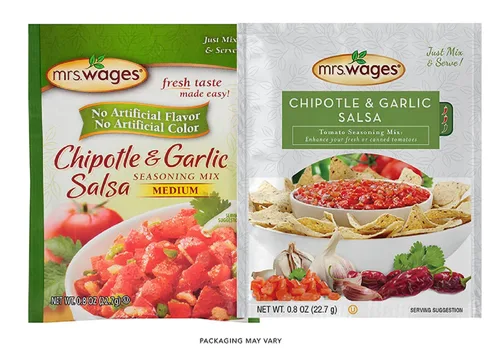 Miniatura 4 de Mrs. Wages Mezcla de condimentos para salsa de chipotle y ajo, rápida y fácil, condimento para salsa sabroso, variedad de usos, sabor fresco