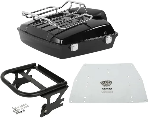 Miniatura 11 de TCMT Juego de maletero picado de 10.7 pulgadas para Harley Touring 1997-2013 Road King Road Glide Street Glide Electra Glide Pack