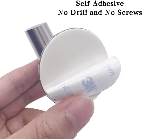 Miniatura 3 de Ganchos de pared adhesivos negros mate, paquete de 2 unidades, ganchos adhesivos resistentes para toallas de baño, puerta de cocina, gancho
