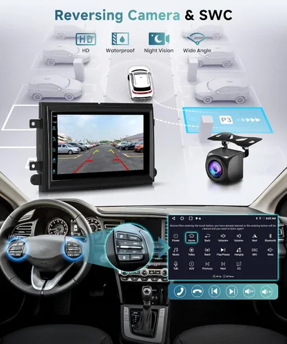 Miniatura 7 de Radio de coche Android de 4 núcleos 2G+64G estéreo para Ford F150/F250/F350 con DSP Carplay inalámbrico Android Auto, Sellrich 7 pulgadas IPS