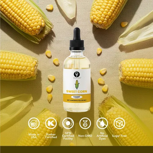 Miniatura 5 de Extracto Natural de Maíz Dulce Dolce Flav – 2 onzas Soluble en Agua, Kosher, Sin Azúcar, Sabor Concentrado de Maíz Dulce y Sabroso para Hornear, Pan