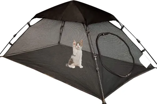 AICHIFAN - Mini tienda de campaña para gatos para exteriores, recintos de mascotas y gatos, sombrilla portátil y casa de juegos para gatos con