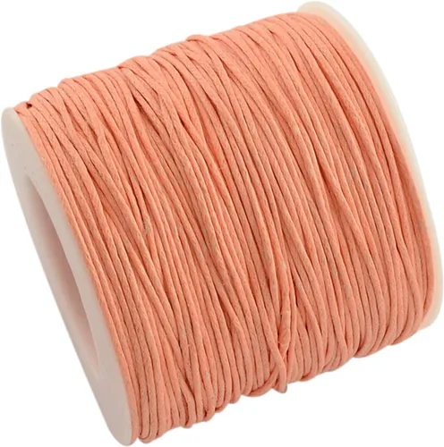 Miniatura 25 de Cordón de algodón encerado de 100 yardas, hilo de algodón trenzado naranja oscuro, cuerda de cuentas trenzada, cuerda para collar, pulsera, collar