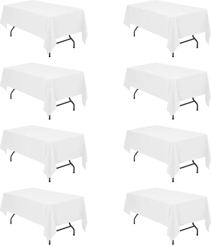 Miniatura 147 de BRILLMAX 6 Pack de Manteles Azul Marino para Mesas Rectangulares de 8 Pies 90 x 156 Pulgadas - 8 pies Mantel Rectangular a Granel de Lino
