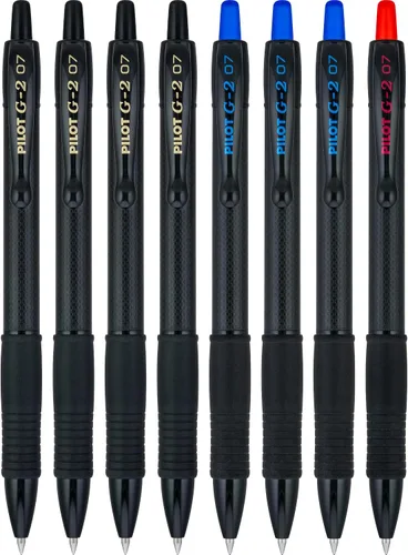 Miniatura 2 de PILOT G2 Edge - Bolígrafos de gel premium surtidos, bolígrafos de punta fina de 0.7 mm, experiencia de escritura sensorial, caja de 8
