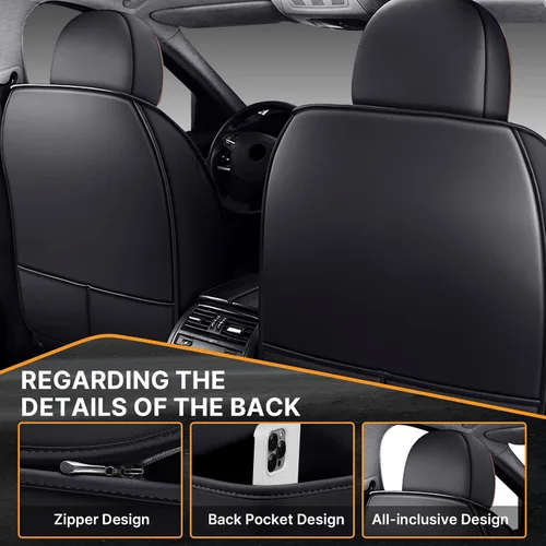 Miniatura 4 de 5 fundas impermeables de asiento de coche para Nissan Altima Hybrid 2008-2010, protectores de asiento delantero y trasero de piel sintética de alta