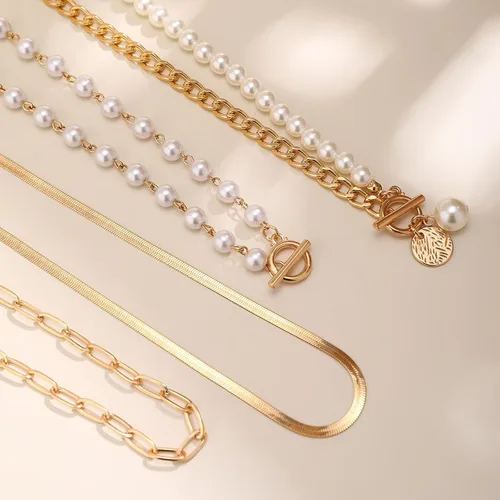 Miniatura 120 de Long tiantian Collares en capas para mujer, joyería occidental para mujer, collar de moneda apilable, collar de país, moderno, bohemio, verano