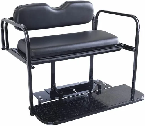 Miniatura 2 de Performance Plus Carts Club Car DS - Kit de asiento trasero plegable para carrito de golf, compatible con modelos 2000.5 en adelante (negro)