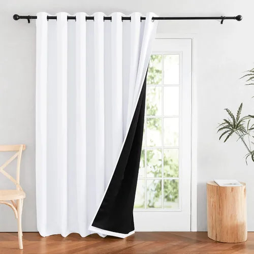 Miniatura 11 de RYB HOME Cortinas 100% opacas con forro blanco, cortinas de lino natural, cortinas de servicio Haeavy Duty, tratamiento de ventana con aislamiento