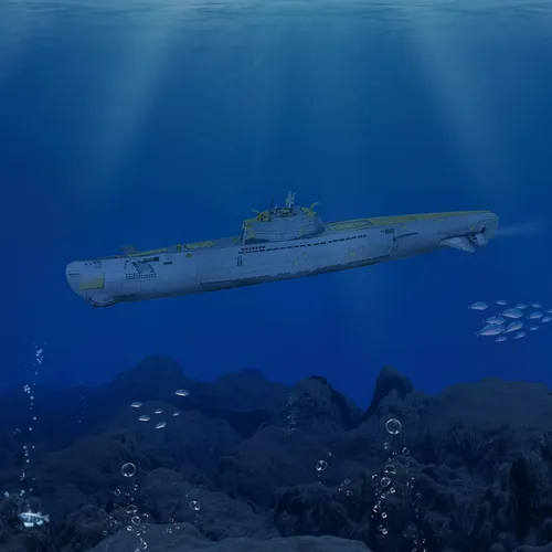 Miniatura 5 de Piececool Rompecabezas de metal 3D para adultos, kit de construcción de modelos de metal submarino militar para relajación del estrés, gran regalo