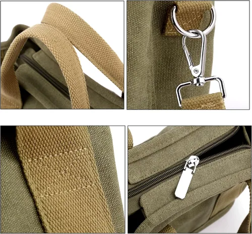 Miniatura 3 de Wxnow Bolsas de mensajero de lona para mujer, bolso cruzado de hombro