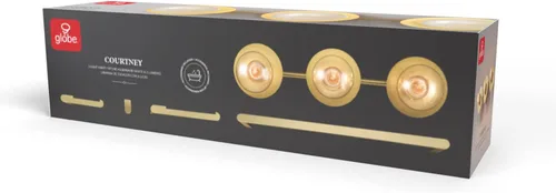 Miniatura 10 de Globe Electric 63000009 - Juego de baño todo en uno de 5 piezas, latón mate, luz de tocador de 3 luces de 20 pulgadas, toallero, anillo de toalla