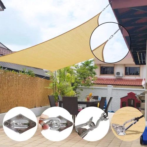 Miniatura 3 de Kit de herramientas para toldo, kit de accesorios de acero inoxidable para triángulo, cuadrado, rectangular, instalación de toldo para patio y césped
