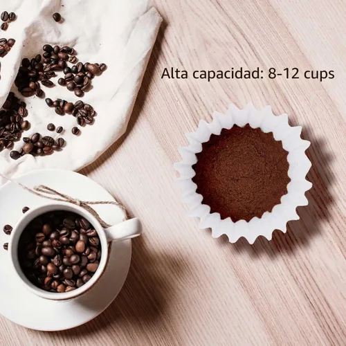 Miniatura 3 de Filtros de café de 8 a 12 tazas, 7.875 x 3.25 pulgadas, 100 filtros de café para cesta, papel de filtro de café desechable blanco de 8 a 12 tazas