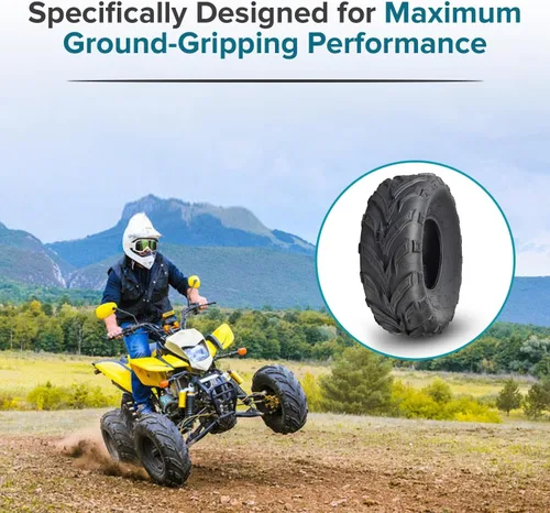 Miniatura 5 de AlveyTech Neumático de 19 x 7.00-8 con banda de rodadura en V QD116 – Compatible con mini bicicletas Baja, MB165 y MB200, cuatrimotos, Go Karts
