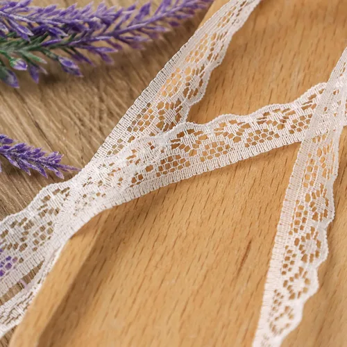 Miniatura 8 de VGOODALL Rollo de Cinta de Encaje Blanco de 30 Yardas, Ribete de Encaje para Costura, Manualidades, Encaje para Envolver Regalos, Decoración