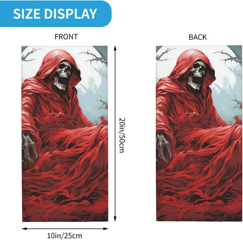 Miniatura 4 de CASGTNZ grim reaper angel Death Dark Blood red Neck Gaiter Face Cover Balaclava Gaiter Mask for Men Women Bandana for Motorcycle Cycling Riding