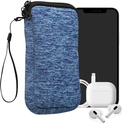 Miniatura 31 de kwmobile Funda universal para teléfono tamaño XS - 3,5/4 pulgadas - Funda de neopreno para teléfono inteligente con cremallera - Funda impermeable