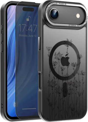 Miniatura 47 de Goodon Funda para iPhone 17 Pro con protector de pantalla de privacidad, compatible con Magsafe, a prueba de golpes, translúcida mate, bonita funda
