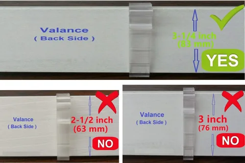 Miniatura 7 de Clips para cenefa, 6 unidades, 3-1/4 pulgadas, clip oculto, plástico transparente para persianas horizontales, soporte de retención de cenefa