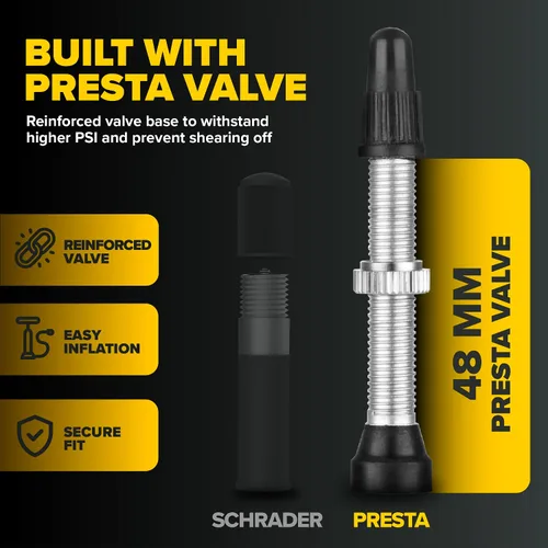 Miniatura 3 de Ultraverse Cámara de aire para bicicleta de 700x23-25c, 700x28-32c, 700x35-43c, tamaños de rueda de bicicleta de 28 pulgadas con válvula presta