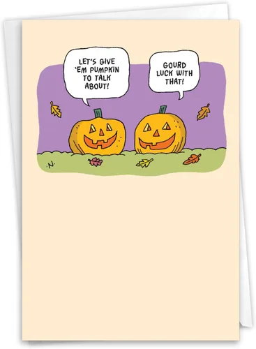 Miniatura 15 de NobleWorks - Divertida tarjeta de felicitación navideña de Halloween con sobre de 5 x 7 pulgadas (1 tarjeta) estacionamiento de escoba C10154HWG