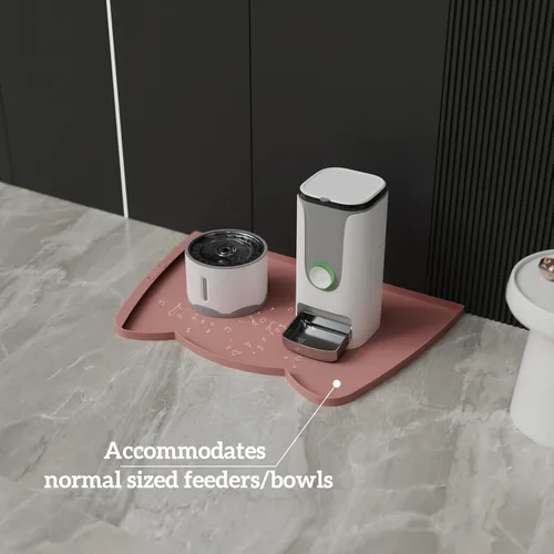 Miniatura 57 de OHMO - Tapete de silicona para alimentos para gatos, tapete de alimentación de mascotas para el piso, antideslizante e impermeable, bandeja de agua