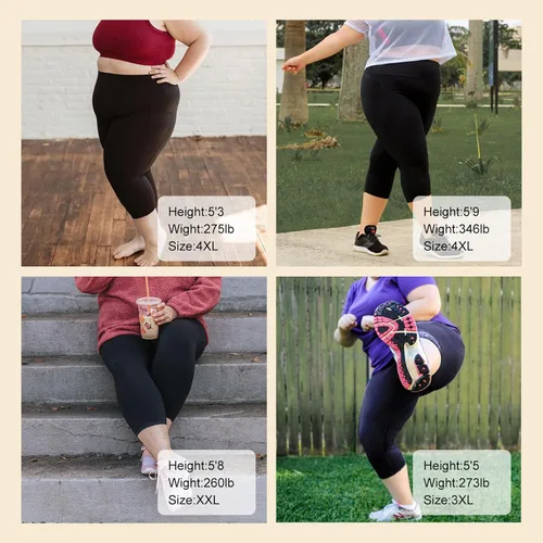 Miniatura 4 de TNNZEET 3 unidades de leggings capri de talle alto para mujer Pantalones suaves para entrenamiento correr Yoga